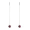 Purple Regalite | .925 Sterling Silver | Gemstone Chain Drop Threader Earrings